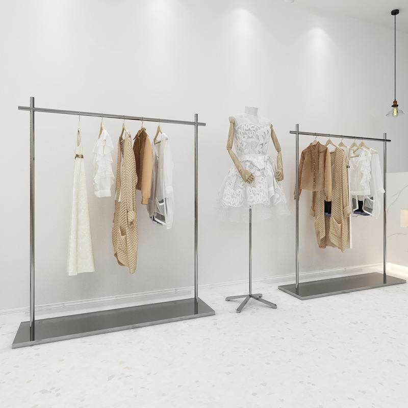 服装店落地式挂衣架商场展示衣帽架子网红橱窗中岛架服装陈列架