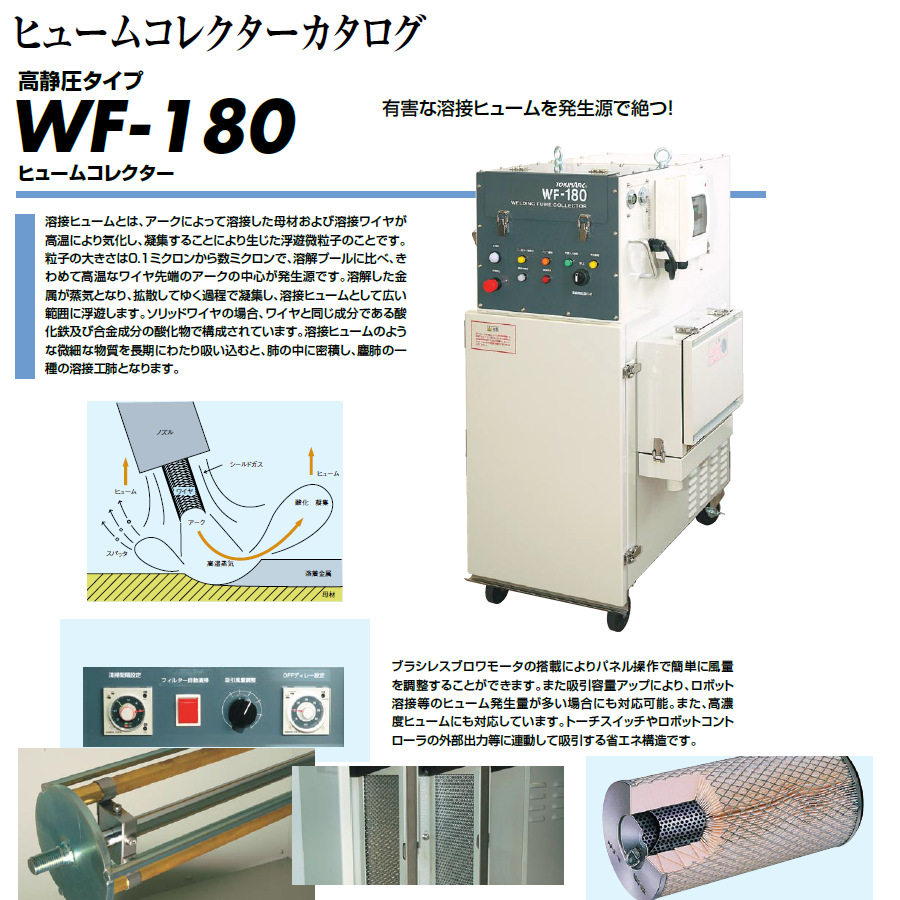 供应TOKINARC进口溶接用焊烟尘环境净化机型号WF180焊烟除尘器