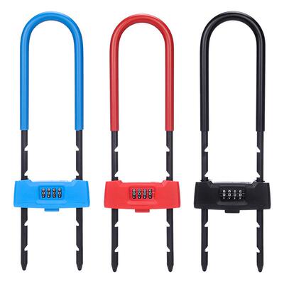 加长4位U型玻璃门对开门密码锁挂锁U型密码挂锁YF12601