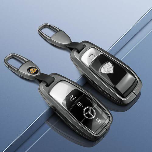 适用奔驰G63/S65/E63/C63钥匙套glc/gle/gls迈巴赫汽车高档包壳扣
