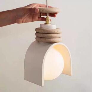 中古风床头小吊灯美式复古床头柜吊灯法式设计师民宿餐厅吧台灯具