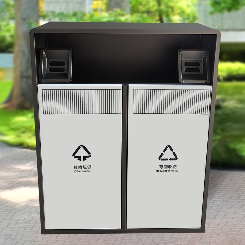 户外售楼处分类不锈钢垃圾桶