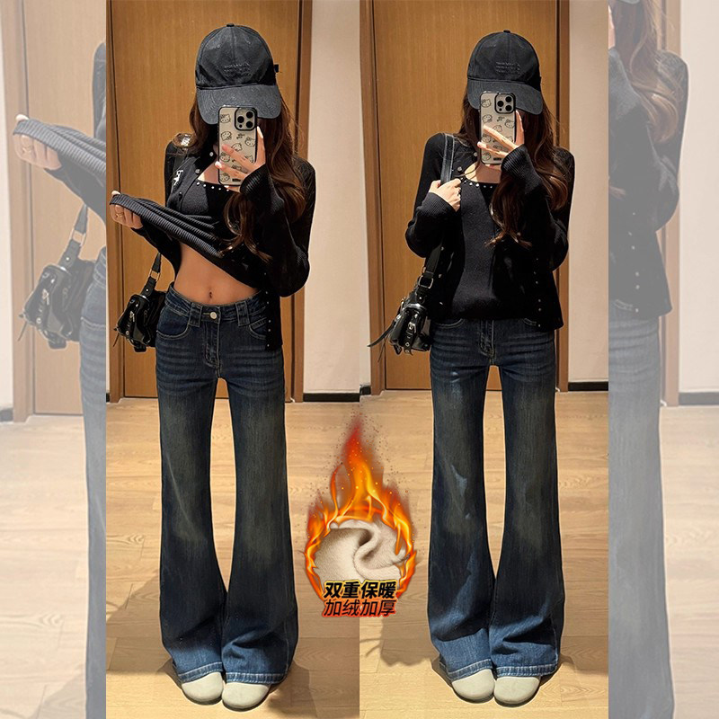 不贴腿刺绣微喇牛仔裤女2026年冬季新款中低腰显瘦显腿长喇叭长裤,女装/女士精品,牛仔裤,淘宝优惠券,粉丝福利购,淘宝优惠卷
