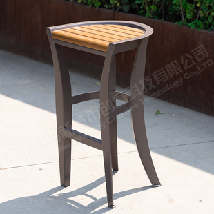 北欧风吧台椅创意铁艺凳实木高脚椅酒吧奶茶店咖啡店餐厅前台椅