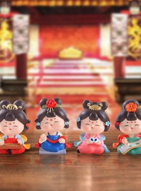 琴棋书画小冰箱贴精美装饰礼物国潮唐小环古风冰箱纪念品