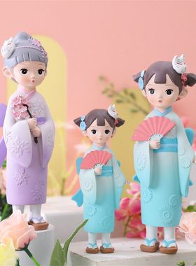 小夜灯少女装饰品和服客厅格格晴川柜台桌面创意礼品摆件
