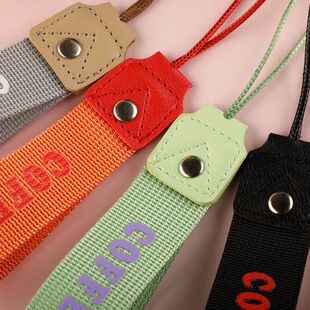 水杯手提带绳咖啡杯万能新款 绳绳杯手提COFF通用杯EE可乐杯尼龙拎