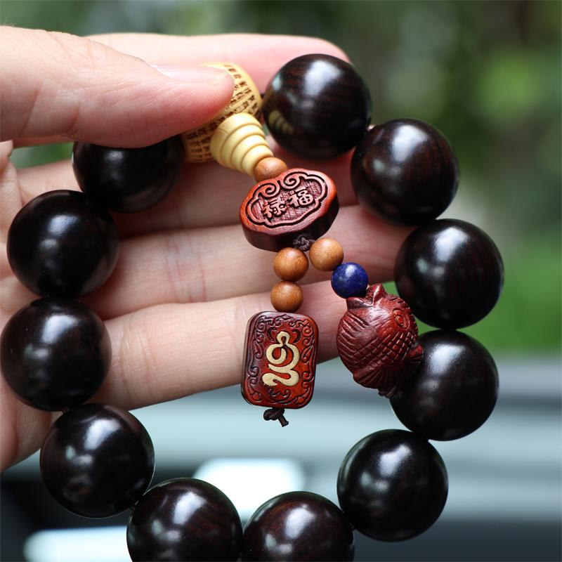 汽车档位珠档把装饰佛珠黑檀木自动手动挡男士平安挂饰女车内挂件