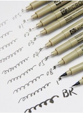 Sakura Pigma Micron Fine Line Pen 005 01 02 0 04 05 0810 BR