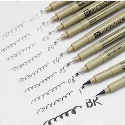 Sakura Pigma Micron Fine Line Pen 005 01 02 0 04 05 0810 BR