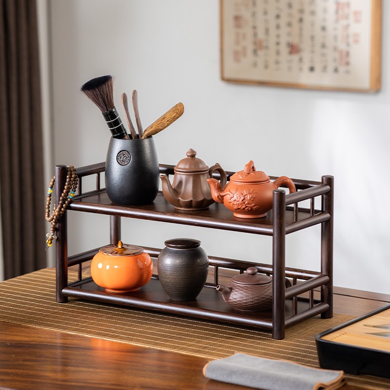 CBJ022（邱峰专属）紫檀色】手工楠竹杯架（邱峰专属）