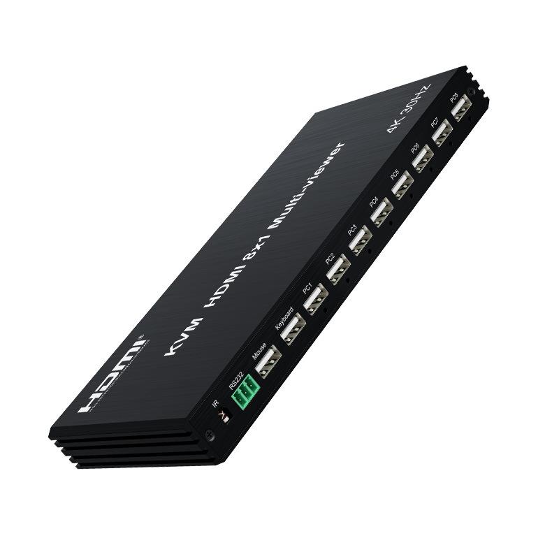 现货KVM8面分割器8X18进一出切割器8路高清无缝切换器DNF搬砖