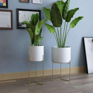 北欧铁艺花架阳台室内客厅轻奢绿萝花盆架简约落地式花架置物架子