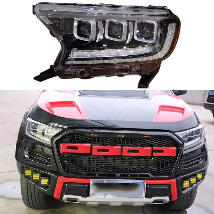 适用于福特前灯改装配件撼路者猛禽Rangereverest LED大灯总成