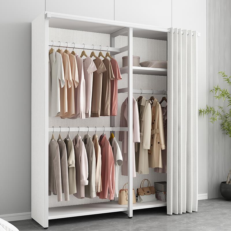 衣帽架落地卧室衣帽间放衣服简易收纳置物架家用挂衣服防尘挂衣架