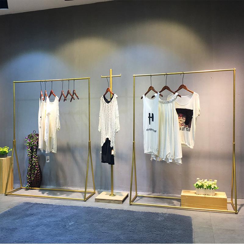 铁艺服装展示架服装架落地式服装店衣架男女装货架简约时尚陈列架