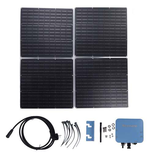 屋顶阳台单晶硅太阳能板发电套装220V110V并网装置家庭发电站节能