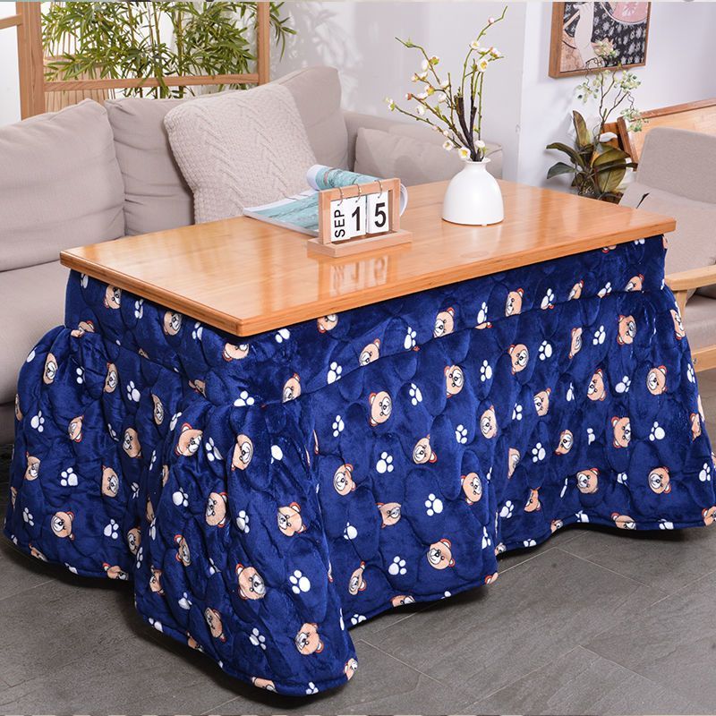 烤火桌子家用楠竹烤火架可折叠桌1.2米长方形多功能取暖桌餐桌