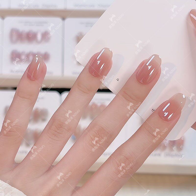 【三千瓦小灯泡】裸色中长款穿戴甲纯手工美甲可拆卸甲片日常显白