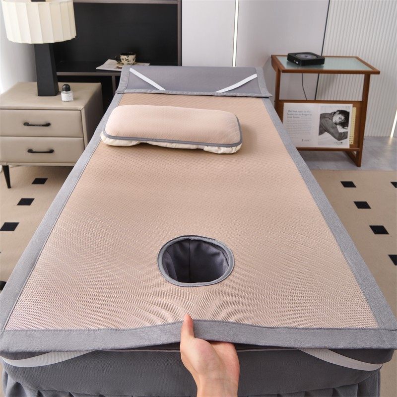 美容床冰丝席加厚美容凉席带洞夏季美容院凉席足疗按摩推拿床凉席