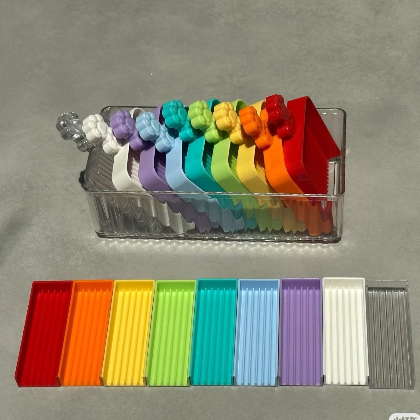 拼豆铲子泡芙卷2.6mm手工diy单针笔两件套透明收纳盒