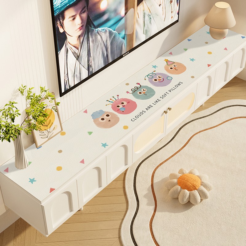 防水桌布防油茶几垫免洗防烫方形电视柜垫防划餐边柜台面垫子台布