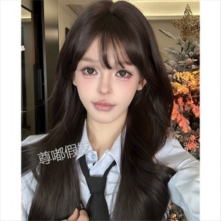 靈動時尚 修顏舒適透氣蓬松黑茶色長發卷發 鄰家楚楚 小圓圓
