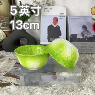 陶瓷新中式 百财珐琅瓷白菜系类米饭碗5英寸
