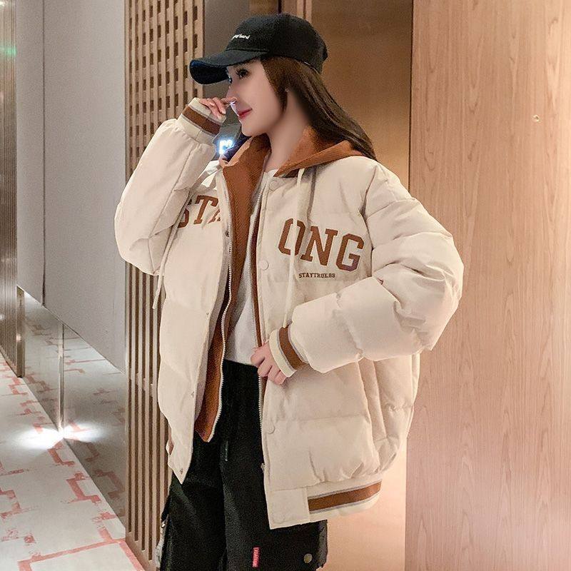 羽绒棉服新款情侣冬季潮流港风宽松ins学生棉衣男女保暖棉袄外套