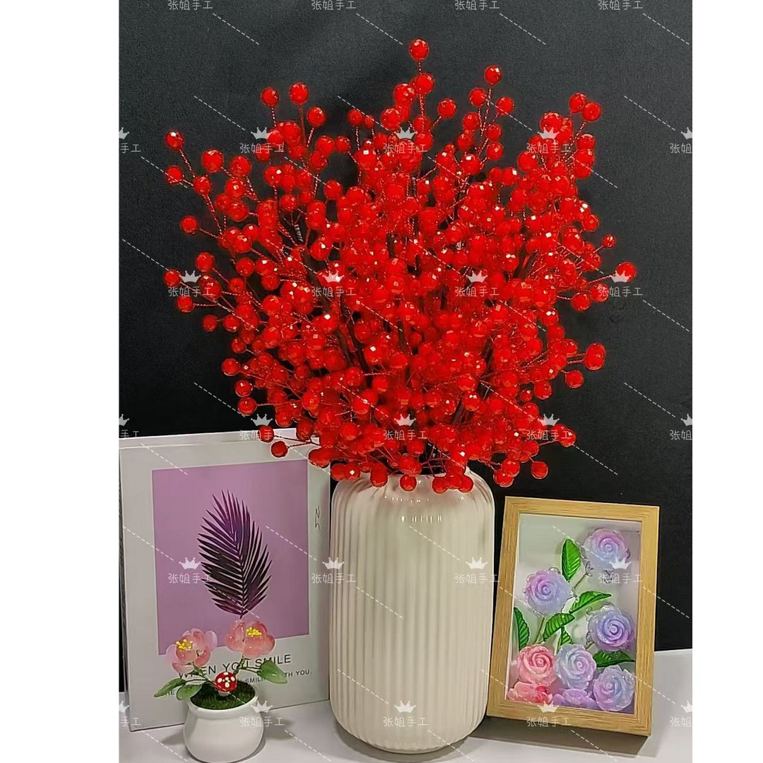 12大支一路长红 中桌（卡12切面珠）  DIY材料包