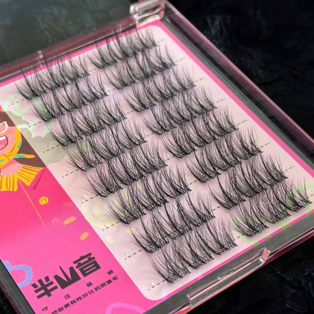 巨蓬松5D立体轻羽三部曲假睫毛懒人毛羽嫁接感卷翘蓬松眼睫毛