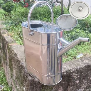 304不锈钢长嘴带盖加油壶5L汽油桶汽车摩托车备用油壶加厚大容量