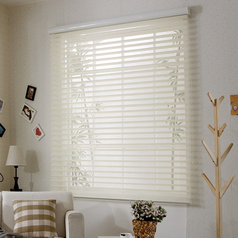 香格里拉帘卷帘百叶窗帘办公室卫生间阳台卧室遮光防晒免打孔电动
