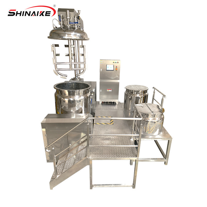 500L PLC触摸屏控制升降真空乳化机乳化机化妆品厂乳化设备