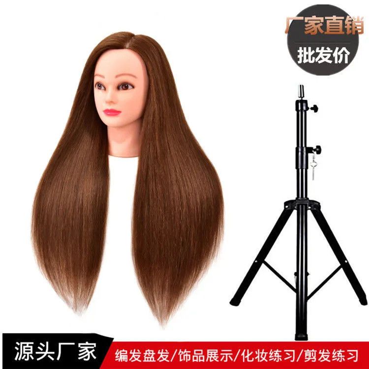 假人模型头发假发头模美发练习盘发编发化妆假人头修剪模型初学造