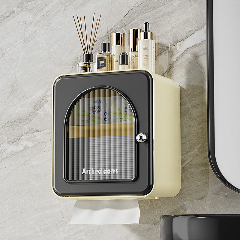 卫生间纸巾盒小尺寸专用卫生纸防水纸干巾家用厨房酒店架手纸盒商