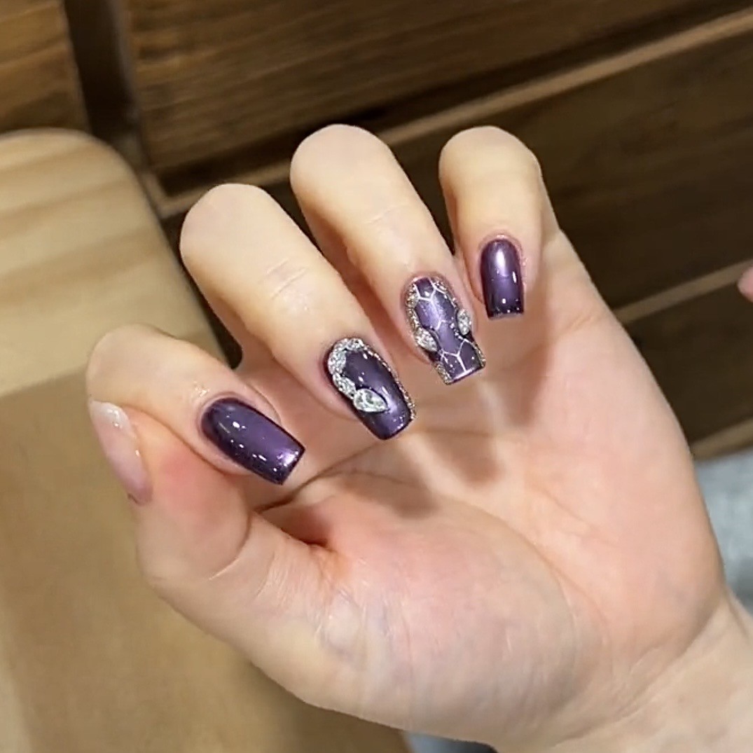 【小阿娘同款】星空王子蛇年蛇纹美甲九紫离火R224紫色猫眼