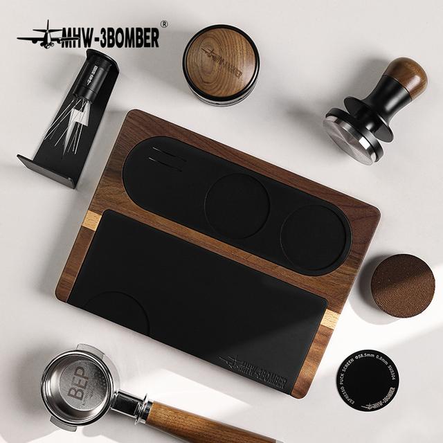 MHW-3BOMBER/轰炸机实木工作板 意式咖啡机手柄填压平台 粉锤平台