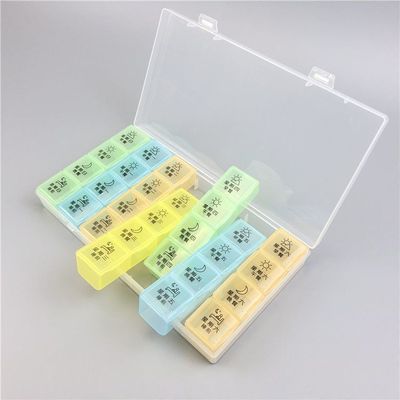 分药器药盒大容量便携一周分格七天早晚配药分装旅行星期迷你药片