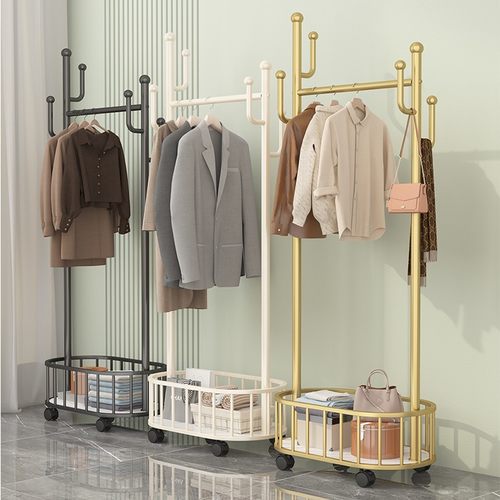 棠克卧室衣架子落地式挂衣架网红款衣帽架衣架可移动房间2025新款