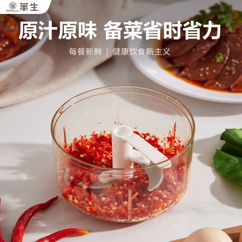 wahson/华生家用蒜泥器手动蒜蓉小型搅打切压拉蒜器搅碎机HS-9119