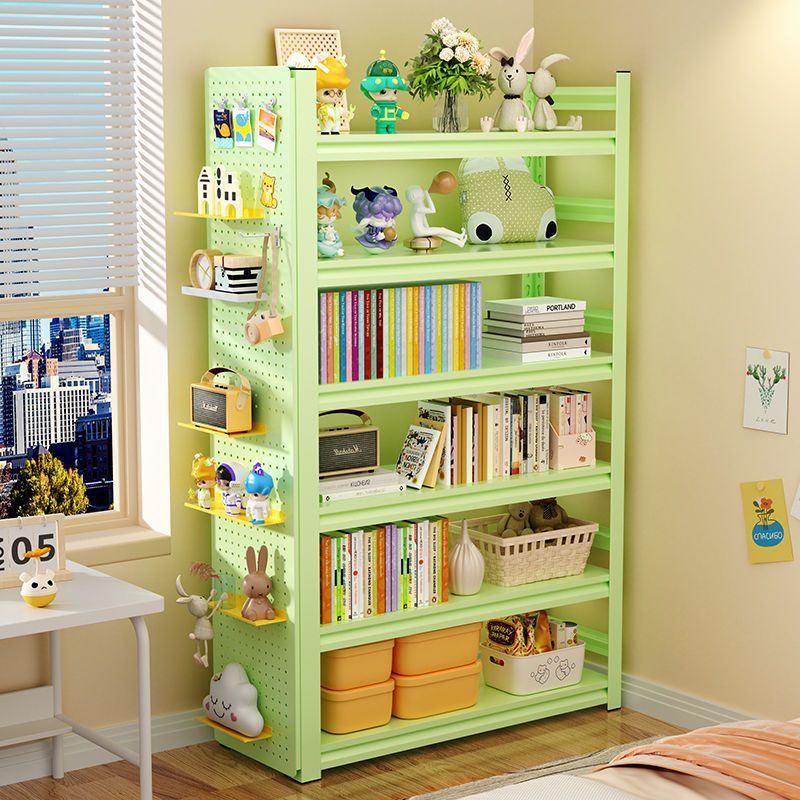 儿童钢制书架落地书柜家用多层绘本玩具收纳架客厅书房收纳储物架