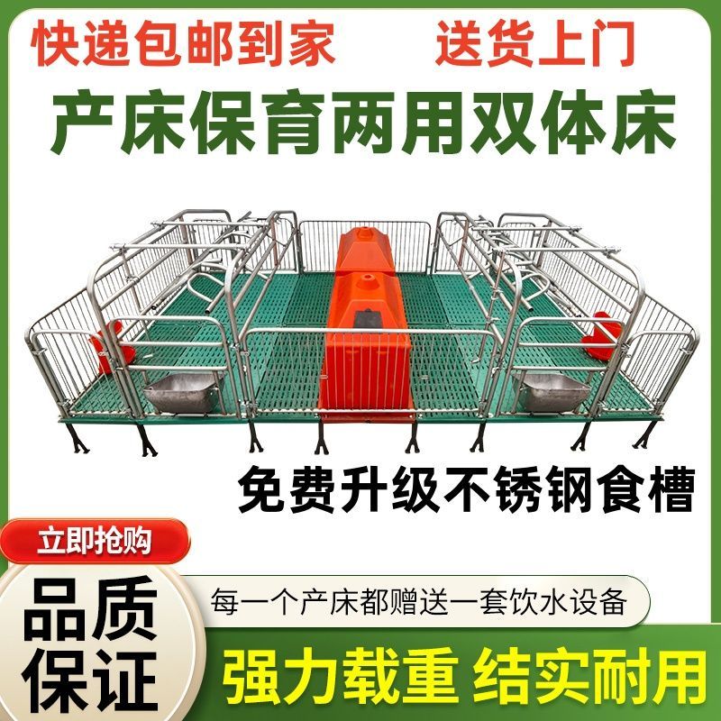 母猪产床产保新款一体加厚保育复合两用全套一整套双体猪用单体