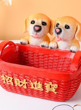 特大号狗狗钥匙收纳摆件客厅玄关家用高档装饰品人户鞋柜门口摆放