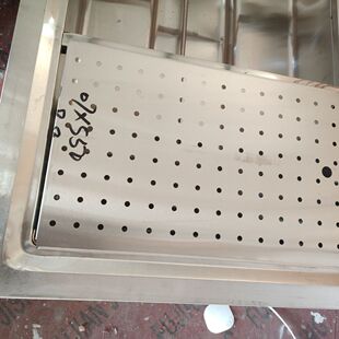 商用快餐保温售饭台蒸菜台不锈钢冲孔板篦子两用小碗菜快餐配件
