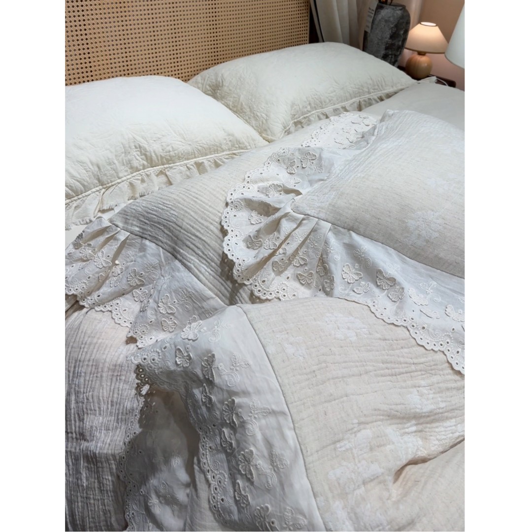 【超级红】素锦 新款棉麻米白色