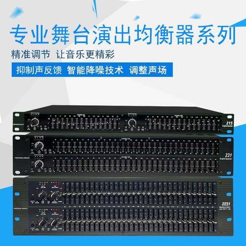 2231专业音频均衡器家用ktv舞台演出酒吧音响eq调音器音频调节器