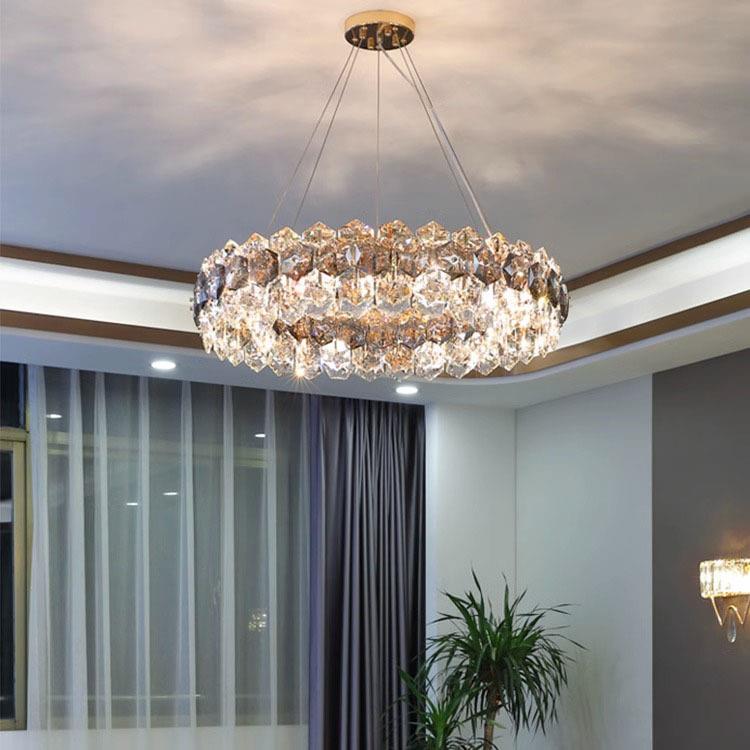 现代轻奢水晶吊灯客厅2023轻奢主灯简约大气奢华餐厅灯卧室套餐灯