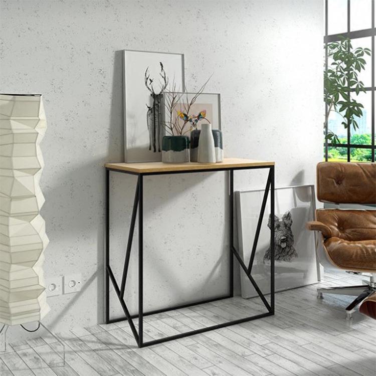 铁艺靠墙长条玄关台北欧家用门口实木供桌户外走廊陈列玄关边桌