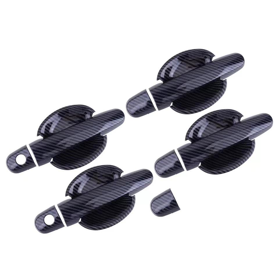 适用于01-13款老卡罗拉花冠车门把手保护盖装饰碳纤纹拉手门碗贴